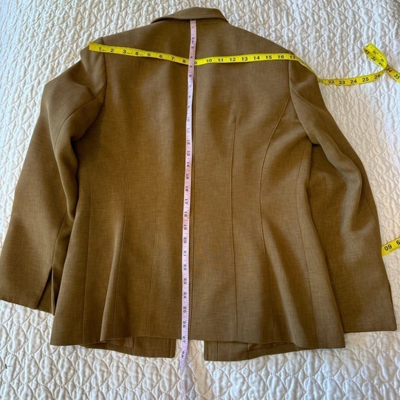 Kasper women's open front blazer size 8 jacket suit coat light brown neutral - Picture 7 of 7